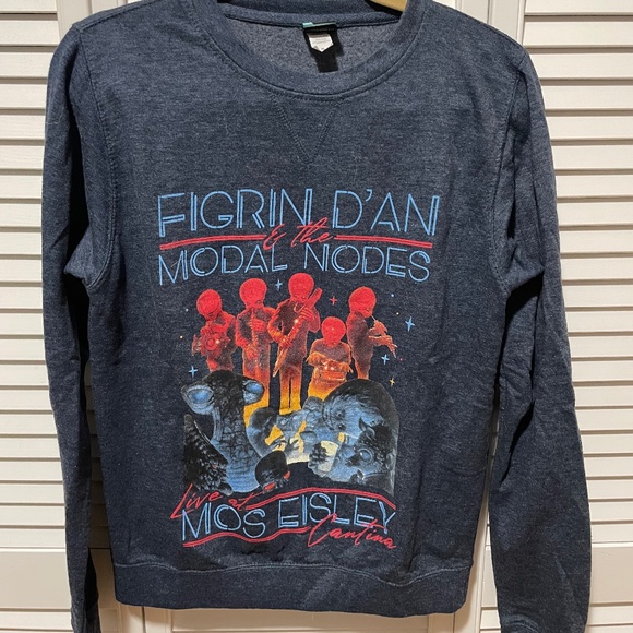Star Wars Cantina Band Concert Crew Neck Sweat Shirt Men's Small